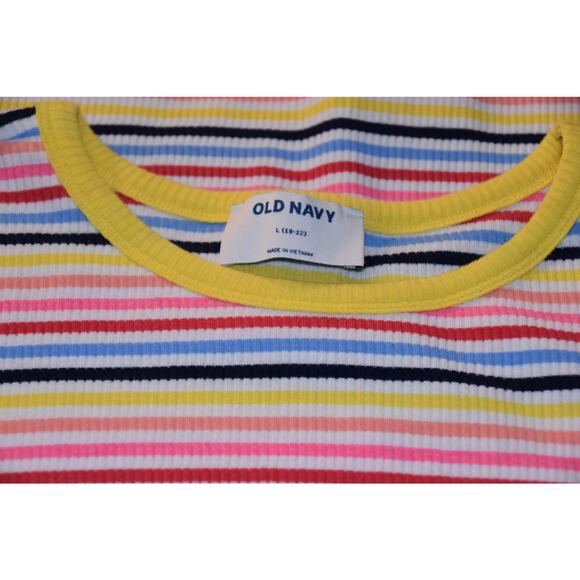 Old Navy Striped Ribbed Dress, Girl's Size Large 10/12, LN - Picture 4 of 4
